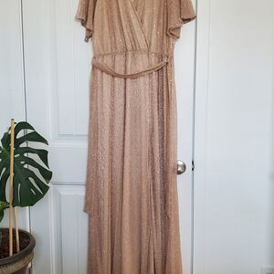 Baltic Born Shimmering Champagne Maxi Dress